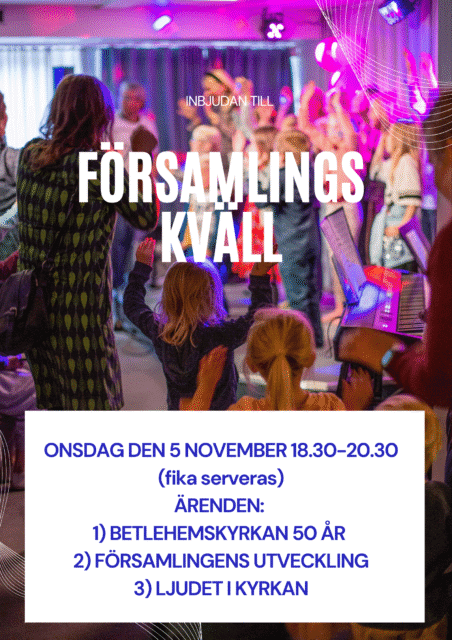 FÖRSAMLINGSKVÄLL 5 NOVEMBER