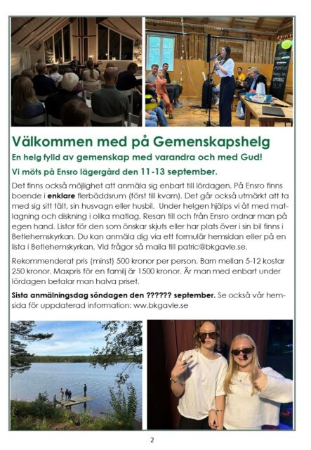 GEMENSKAPSHELG